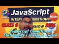JavaScript Conditional Statements if else switch CLASS 5