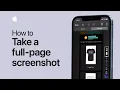 How to take a full-page screenshot on your iPhone or iPad Apple Support