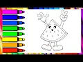 Cute Watermelon Coloring Page for Kids Easy Summer Fruit Drawing Coloring