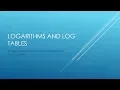 Mathematica - Logarithms and Log Tables