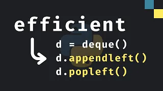 How to use deque in Python Memory-efficient