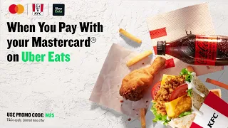 25 OFF your KFC order on Uber Eats