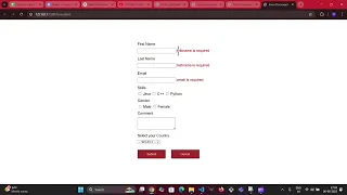 Form validation Javascript part 2