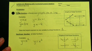 Lesson 2 3 Function Notation