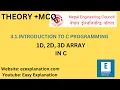 1 6 1D 2D 3D ARRAY IN C