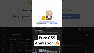 Make Howard and cat Smile CAPTCHA CSS Animation