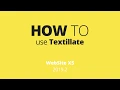 How to use TEXTILLATE Optional Object - WebSite X5