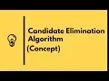 Candidate Elimination Algorithm Concept Machine Learning 2019