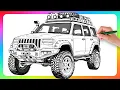 Coloring Jeep Grand Cherokee Offroad Detailed Coloring Process