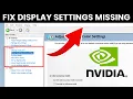 How to Fix NVIDIA Control Panel Display Settings Missing or Not Showing on Laptop PC Windows