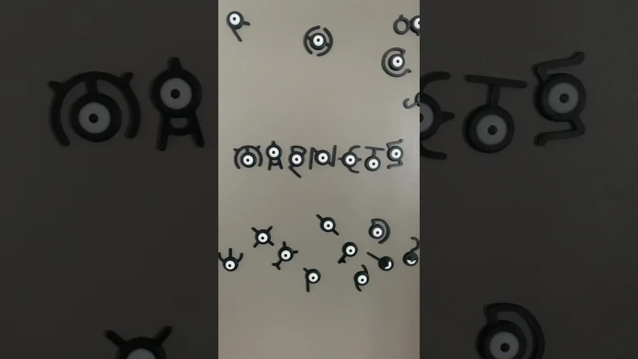 Unown Pokemon Fridge Magnets video thumbnail