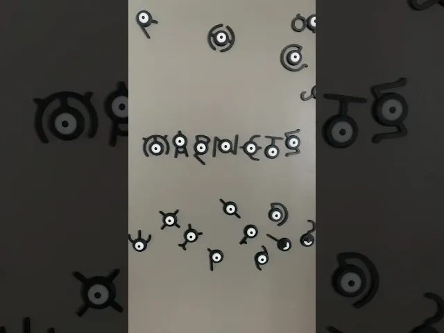 Unown Pokemon Fridge Magnets video thumbnail