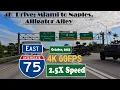 4K Drive Miami to Naples Alligator Alley I 75 North Interstate 75 North