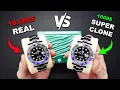 Real vs FAKE Rolex - 1000 Super Clone Rolex GMT Master 2 Batman