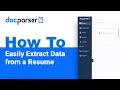 Docparser Academy How to Easily Extract Data from a Resume