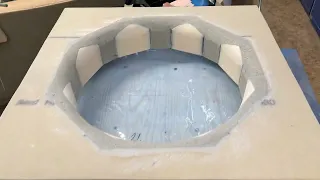 10 September 2022. The bottom part of the inner coaming is now shaped ready to take the glassfibre.