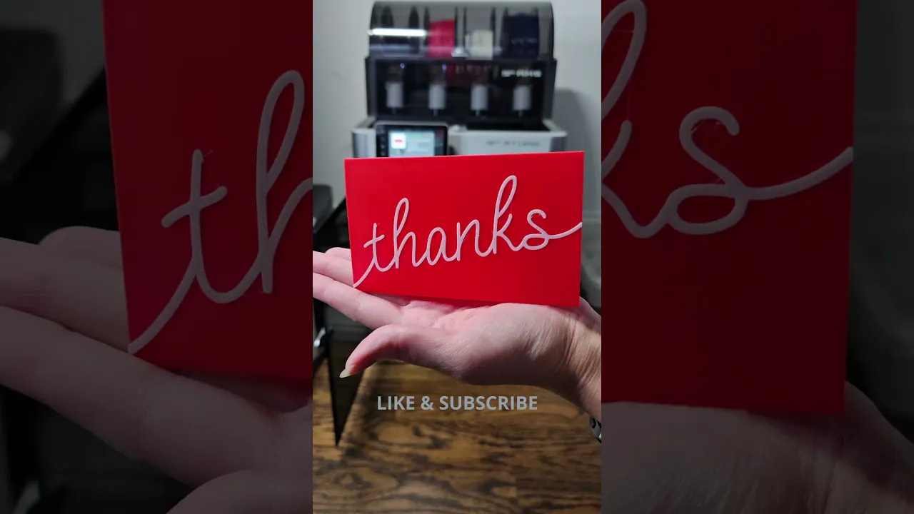 "thanks" Gift Card Holder Folded Card 3"x5" | Thank you card | Greeting card | Appreciation / Tip