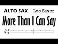 Download Lagu More Than I Can Say Alto Sax Sheet Music Backing Track Play Along Partitura