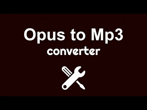 Download MP3 Opus to Mp3 converter