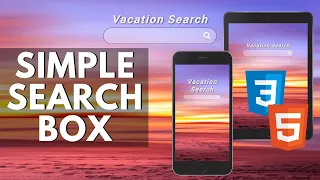 How to Create a Simple Search Box with HTML and CSS Responsive Search Bar Tutorial