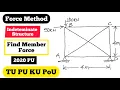 Force Method Find member force of Truss Theory of structure 2 2020 PU TU KU PoU Numerical