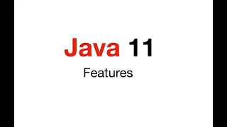 Java 11 features
