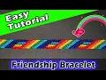 DIY Rainbow Chainlink Candy Stripe Friendship Bracelet - Easy Tutorial For Beginners CW