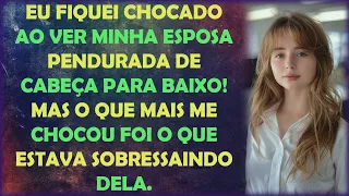 Encontrei minha esposa pendurada e amarrada, com um objeto estranho e seu amante.