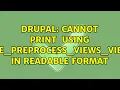 Drupal Cannot print variables using template - preprocess