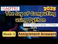 The Joy of Computing using Python week 2 NPTEL assignment answer Jan 2025