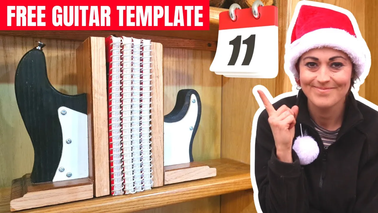 DIY Fender Guitar Bookends + FREE TEMPLATE | 12 Days of Giftmas #11 | The Carpenter's Daughter