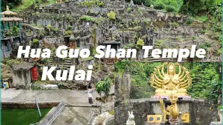 hua guo shan temple buddha statue praying feeding monkey