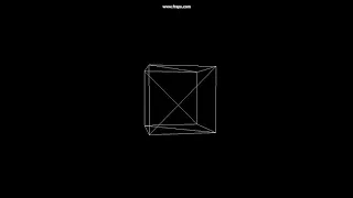 cube wireframe rotating