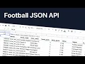 Importing Football JSON API to Google Spreadsheet