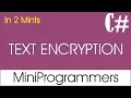 Text Encryption Decryption in c