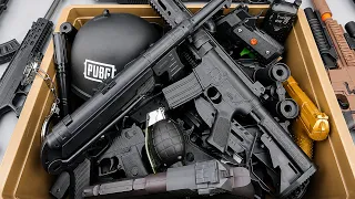 Huge PUBG Toy Gun Collection! M4, Pistols, Helmet, Grenades & Knives
