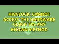hwclock Cannot access the Hardware Clock via any known method