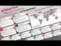 Interactive World Map PowerPoint Template - Clickable Countries with Detailed Slides