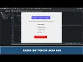 Java GUI Tutorial - Making A Simple Multiple Choice System In Java GUI Using JRadioButton Class