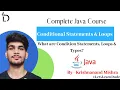 Conditional Statements Loops Operators Types of Operators Java Course Krishna LearnDude