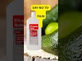 Get rid of pain Avocado seed and Rubbing Alcohol