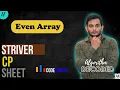 Even Array Striver CP Sheet Codeforces Competitive Programming