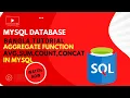 MySQL Database Bangla Tutorial 16 AVG SUM COUNT MAX MIN CONCAT Aggregate Function in MySQL DB