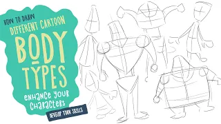 how to draw different cartoon body types