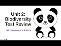 Unit 2 APES Biodiversity Review - AP Environmental Science