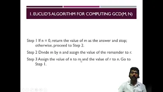 DAA 1 3 Euclid s algorithm for computing gcd