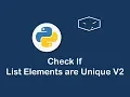 check if list elements are unique v2 in python