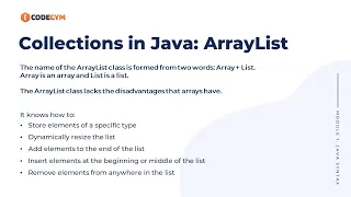 ArrayList CodeGym University Course
