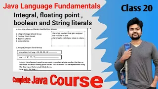 Java Fundamentals 5 Literals in java - integer floating Point boolean and String Literal