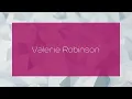 Valerie Robinson - appearance